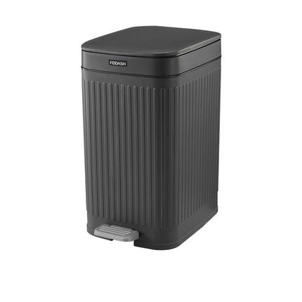 Pedal Trash Can - Plastic Trash Can with Pedal, Lid - Bathroom, Kitchen and Office Household Trash Can