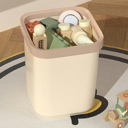 Plastic trash can without lid, Trashcan Container Waste Bin for Bathroom Bedroom Kitchen Office Laundry Room