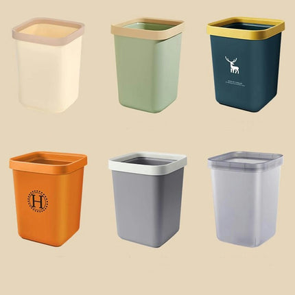 Plastic trash can without lid, Trashcan Container Waste Bin for Bathroom Bedroom Kitchen Office Laundry Room