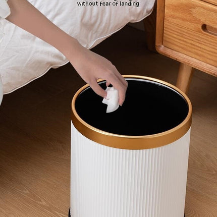 Small Plastic Trash Can Without Lid, Waste Paper Basket Recycling Bin Suitable for Bathroom Office Bedroom Kitchen