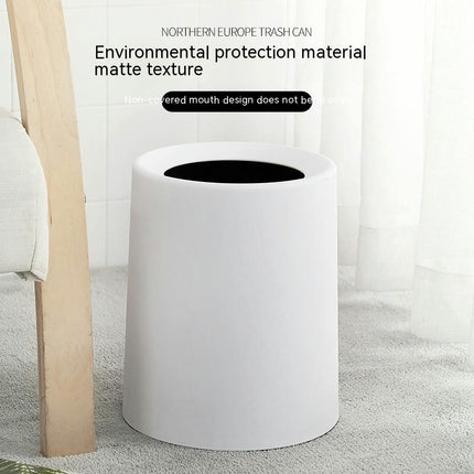 Waste Paper Basket Household Simple Trash Can for Living Room Bedroom Bathroom