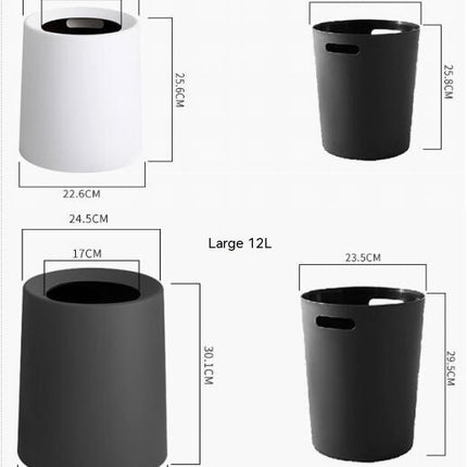 Waste Paper Basket Household Simple Trash Can for Living Room Bedroom Bathroom