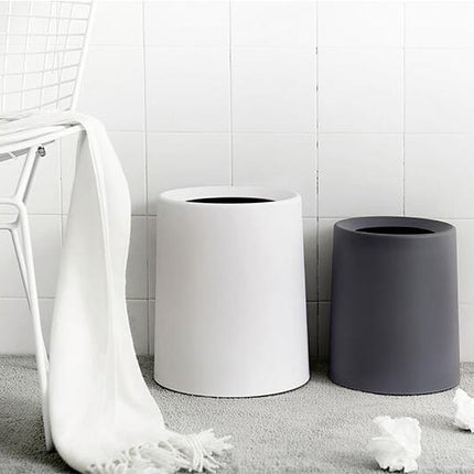 Waste Paper Basket Household Simple Trash Can for Living Room Bedroom Bathroom