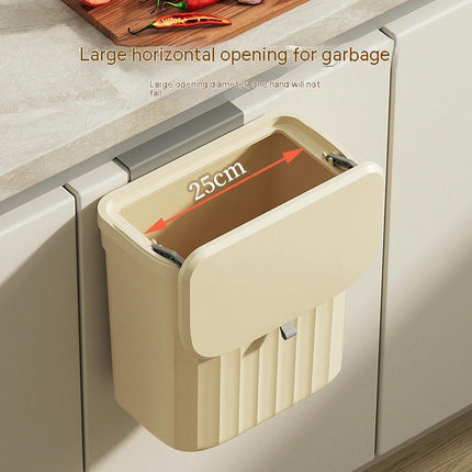 Kitchen Compost Bin for Counter Top or Under Sink, Hanging Small Trash Can with Lid for Cupboard/Bathroom/Bedroom