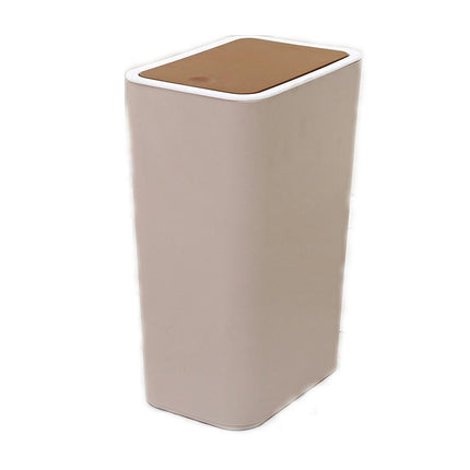 Bathroom Bins, Trash Can 8L Slim Garbage Bin with Pop-Up Lid Waste Basket Garbage Can for Bathroom Kitchen Bedroom Office