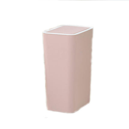 Bathroom Bins, Trash Can 8L Slim Garbage Bin with Pop-Up Lid Waste Basket Garbage Can for Bathroom Kitchen Bedroom Office