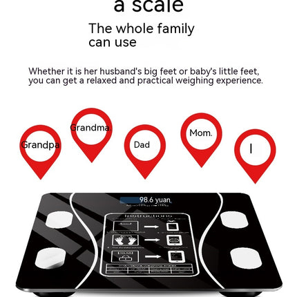 Body Fat Scale Bluetooth Smart Scale Human Scale Body Weight Scale USB Body Fat Scale