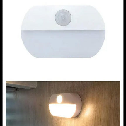 Human Body Induction LED Night Light Battery Powered Motion Sensor Night Lamp for Kitchen Cabinet Storage Wardrobe Stair Hallway