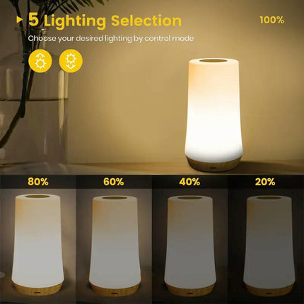 13 Color Changing Night Light Remote Control Touch USB Rechargeable RGB Night Lamp Dimmable Lamp Portable Table Bedside Lamp