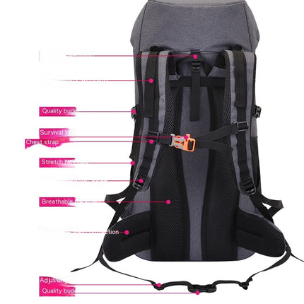 Hiking Backpack Large Capacity Mountaineering Bag Waterproof Daypack Outdoor Sport Travel Bag