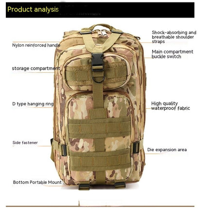 Large Capacity Mountaineering Bag Camouflage Tactical Backpack Men Camping Hiking Backpack