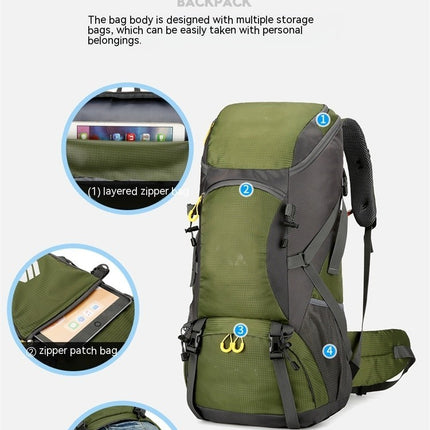 Outdoor Sports Backpack Mountaineering Bag Men's And Women's Hiking Camping Bag Travel Backpack