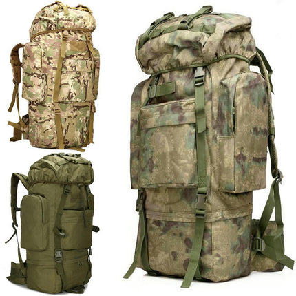 Tactical Camouflage Large Capacity Backpack Outdoor Waterproof Hiking Military Mountaineering Bag