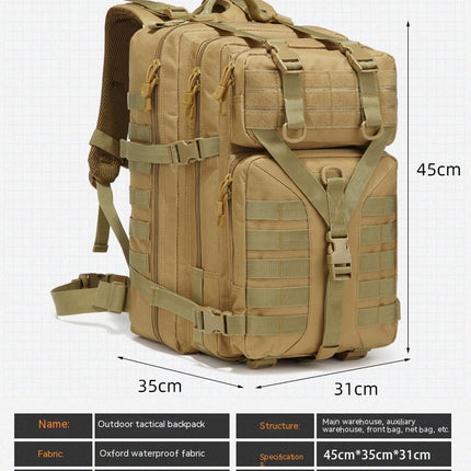 Tactical Camouflage Backpack For Outdoor Mountaineering, Hiking Camping Large Capacity Backpack