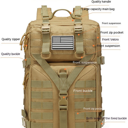 Tactical Camouflage Backpack For Outdoor Mountaineering, Hiking Camping Large Capacity Backpack