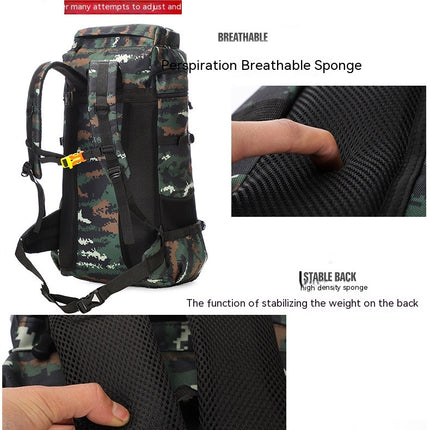 Camouflage Mountaineering Bag Men's Large Capacity Outdoor Travel Backpack Hiking Backpack