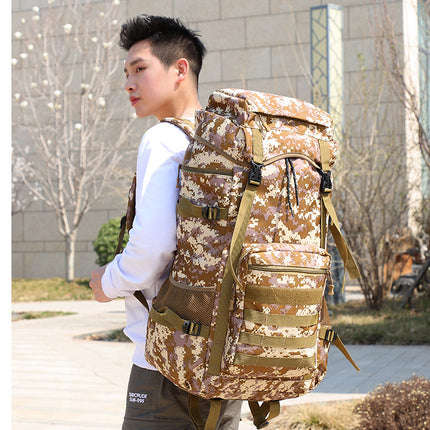 Camouflage Mountaineering Bag Men's Large Capacity Outdoor Travel Backpack Hiking Backpack