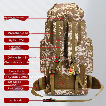 Waterproof Military Tactical Backpack for Camping Hiking Mountaineering Large Capacity Daypack