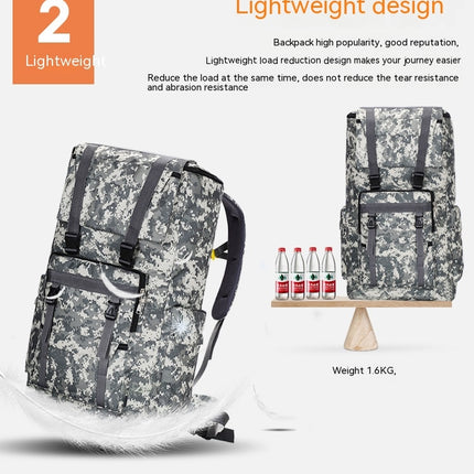 Outdoor Backpack,Large Capacity Waterproof Camouflage Mountaineering Bag, Travel Hiking Backpack