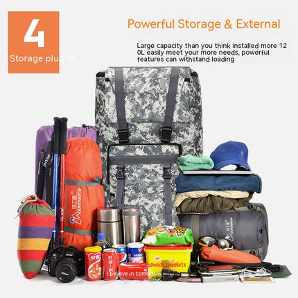 Outdoor Backpack,Large Capacity Waterproof Camouflage Mountaineering Bag, Travel Hiking Backpack