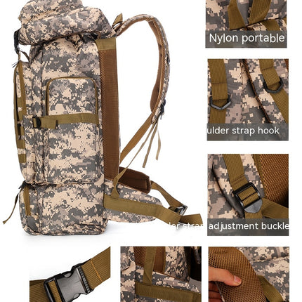 Large Capacity Mountaineering Bag Outdoor Hiking Backpack Waterproof Camouflage Backpack