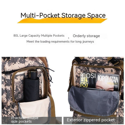 Large Capacity Mountaineering Bag Outdoor Hiking Backpack Waterproof Camouflage Backpack