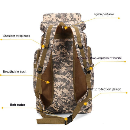 Large Capacity Mountaineering Bag Outdoor Hiking Backpack Waterproof Camouflage Backpack