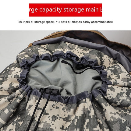 Hiking Backpack Large-Capacity Camouflage Mountaineering Bag Outdoor Waterproof Sports Backpack