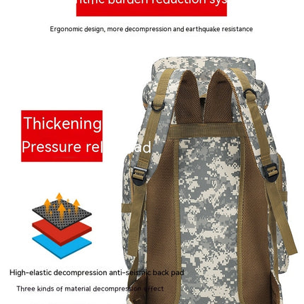 Hiking Backpack Large-Capacity Camouflage Mountaineering Bag Outdoor Waterproof Sports Backpack