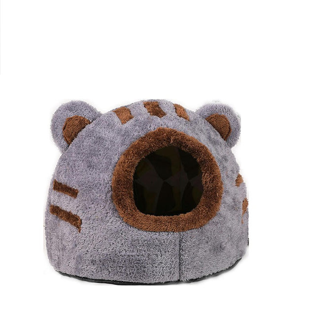 Indoor Cat Bed for Cats - Washable Bear Head Cat Bed Cave, Soft Plush Non-Warping Pet Bed