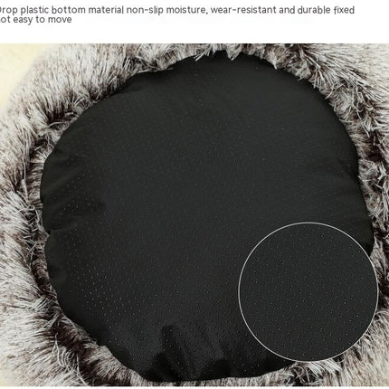 Cat Bed Round Plush Fluffy Hooded Calming Cat Bed Cave for Dogs&Cats,Self Warming pet Bed