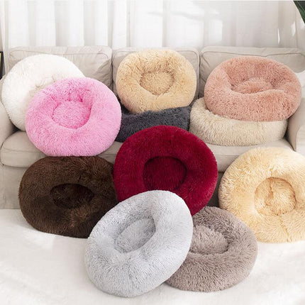 Cat Bed, Fluffy Cat Beds for Indoor Cats, Donut Kitten Beds for Indoor Cats, Donut Small Cat Beds