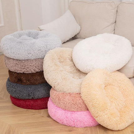 Cat Bed, Fluffy Cat Beds for Indoor Cats, Donut Kitten Beds for Indoor Cats, Donut Small Cat Beds