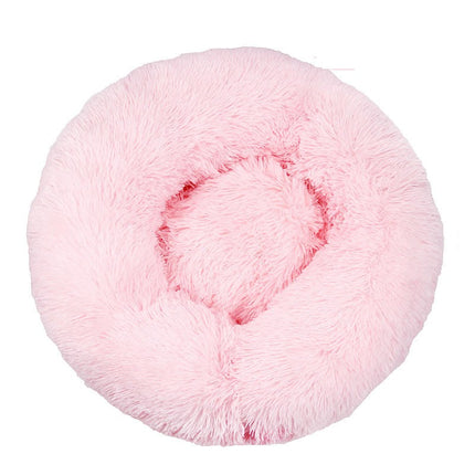 Original Calming Donut Dog and Cat Bed, Extra Long Plush with Non-Slip Bottom Removable and Washable