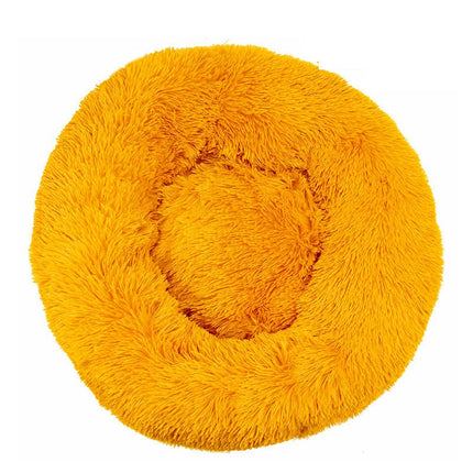 Original Calming Donut Dog and Cat Bed, Extra Long Plush with Non-Slip Bottom Removable and Washable