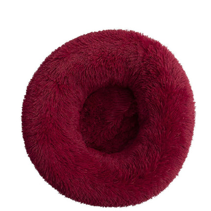 Original Calming Donut Dog and Cat Bed, Extra Long Plush with Non-Slip Bottom Removable and Washable