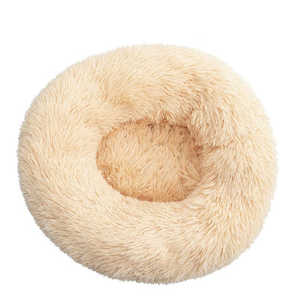 Original Calming Donut Dog and Cat Bed, Extra Long Plush with Non-Slip Bottom Removable and Washable