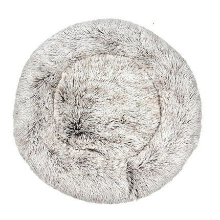 Modern Soft Plush Round Pet Bed for Cats or Small Dogs, Mini Medium Sized Dog Cat Bed Self