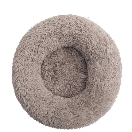 Modern Soft Plush Round Pet Bed for Cats or Small Dogs, Mini Medium Sized Dog Cat Bed Self