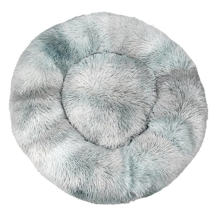 Modern Soft Plush Round Pet Bed for Cats or Small Dogs, Mini Medium Sized Dog Cat Bed Self