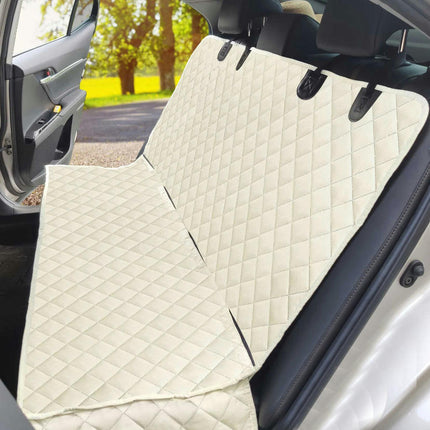 Fabric Car Bench Dog Seat Cover for Backseat, Waterproof Car Seat Covers, Durable Scratch and Slip Resistant Pet Protectors