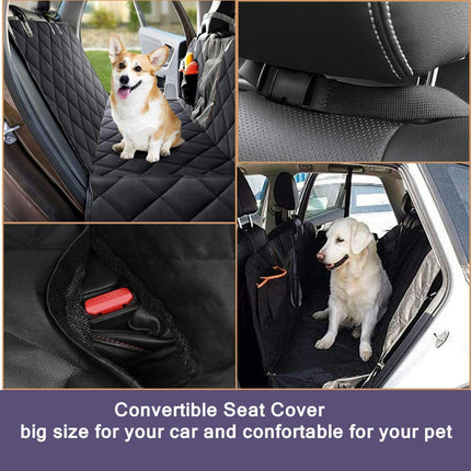 Dog Car Seat Cover Back Seat 600D Scratch and Slip Resistant Durable Car Pet Back Seat Cover with Mesh Window Dog Hammock