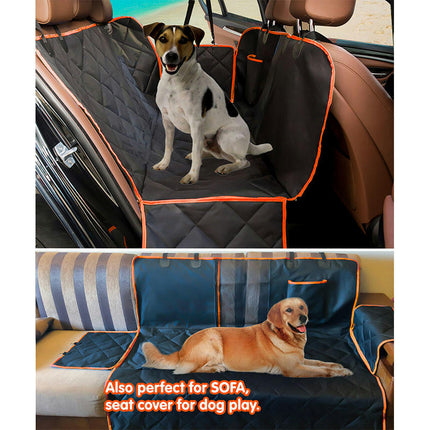 Dog Car Seat Covers for Back Seat Waterproof with Mesh Visual Window Durable Scratchproof Nonslip Dog Car Hammock