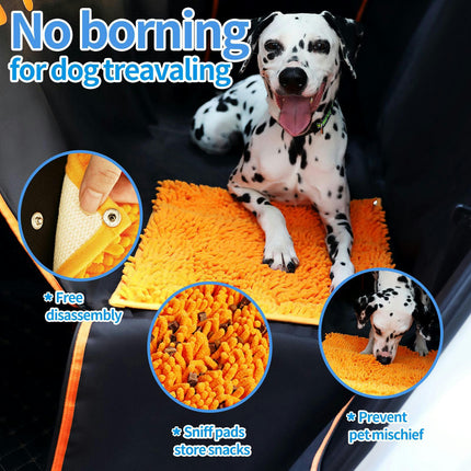 Car Pet Rear Seat Cushion Removable Washable with Chenille Fabric Smell Car Cushion