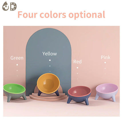 Pet Cat Bowl Pet Water Food Feed Dog Bowls 15degree Inclination Non-Slip Triangle Stand Cats Feeder Feeding Bowl For Cat Accessories