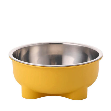 Stainless steel pet dog bowl is anti slip and easy to clean indoors