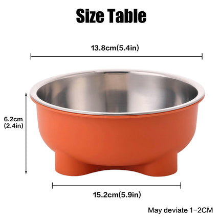 Stainless steel pet dog bowl is anti slip and easy to clean indoors