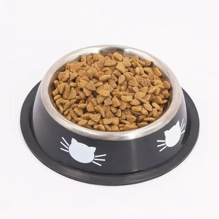 Supet Dog Cat Bowl, Dog Water Bowl with Non-Slip Rubber Base, Metal Insulated Stainless Steel Cat Bowls, Double Wall Cat Bowl