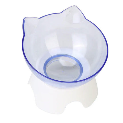 Transparent Cat Bowl For Cats Dogs Feeders Non-slip With Stand Base Pet Food and Water Bowls Pet Supplies