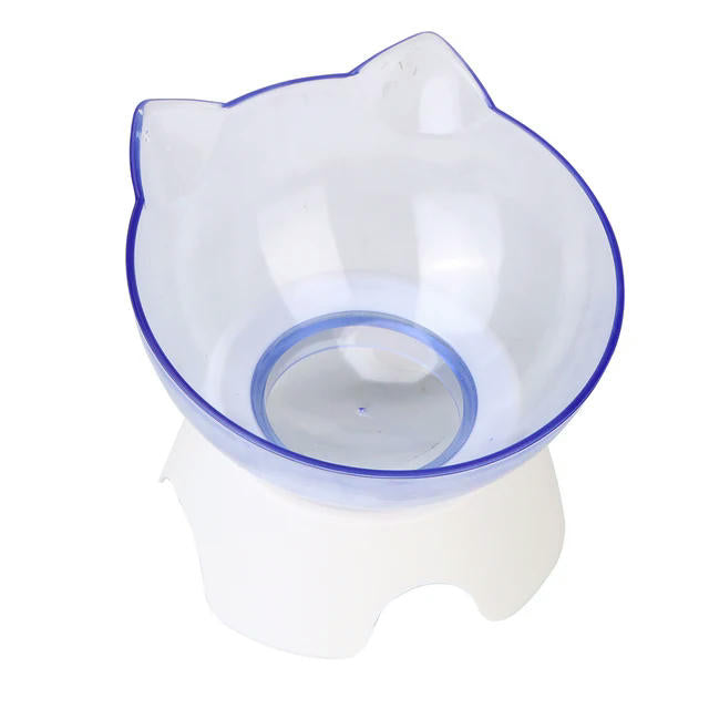 Transparent Cat Bowl For Cats Dogs Feeders Non-slip With Stand Base Pet Food and Water Bowls Pet Supplies